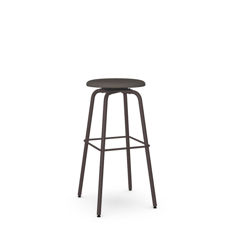 Button Swivel Spectator Stool -Upholstered