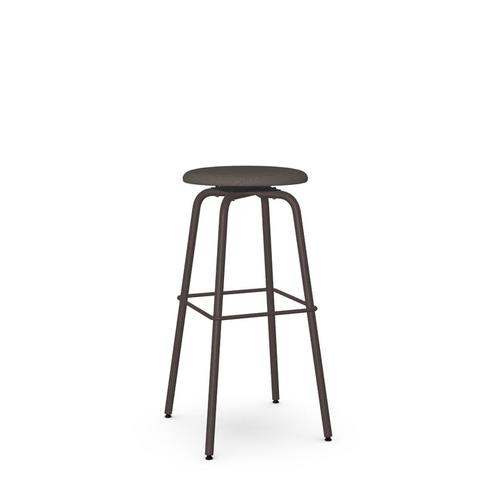 Button Swivel Spectator Stool -Upholstered