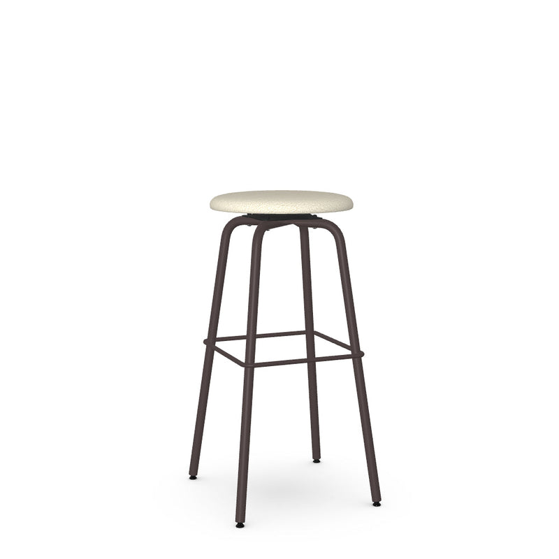 Button Swivel Spectator Stool -Upholstered