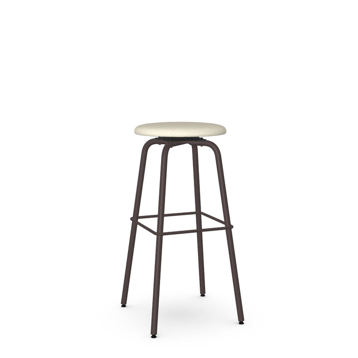 Button Swivel Spectator Stool -Upholstered