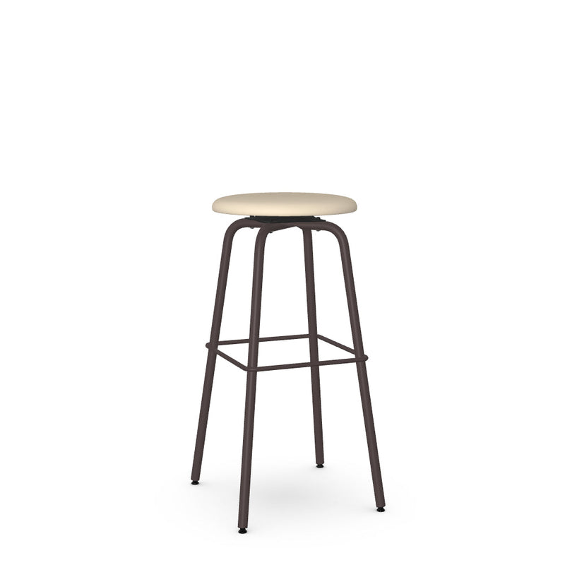 Button Swivel Spectator Stool -Upholstered
