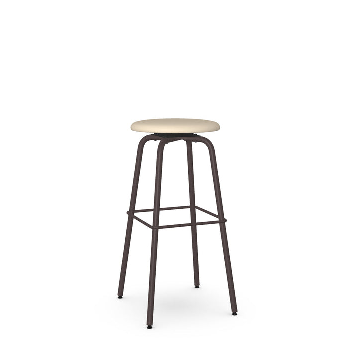 Button Swivel Spectator Stool -Upholstered