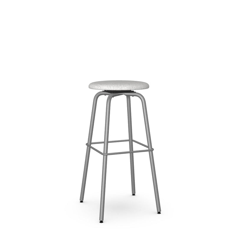 Button Swivel Spectator Stool -Upholstered
