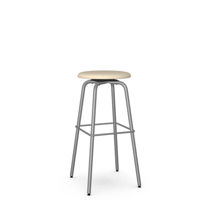Button Swivel Spectator Stool -Upholstered