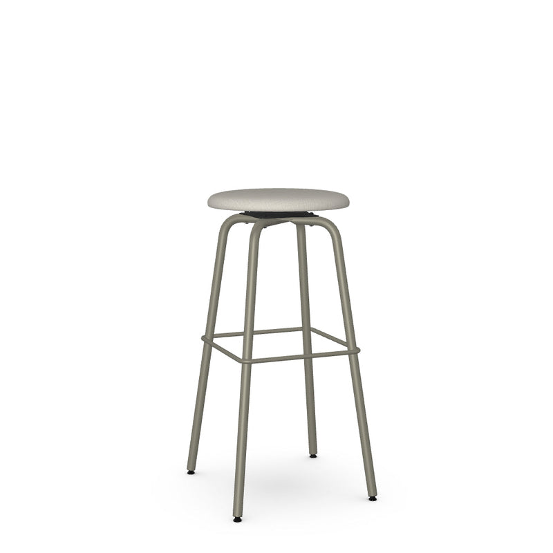 Button Swivel Spectator Stool -Upholstered