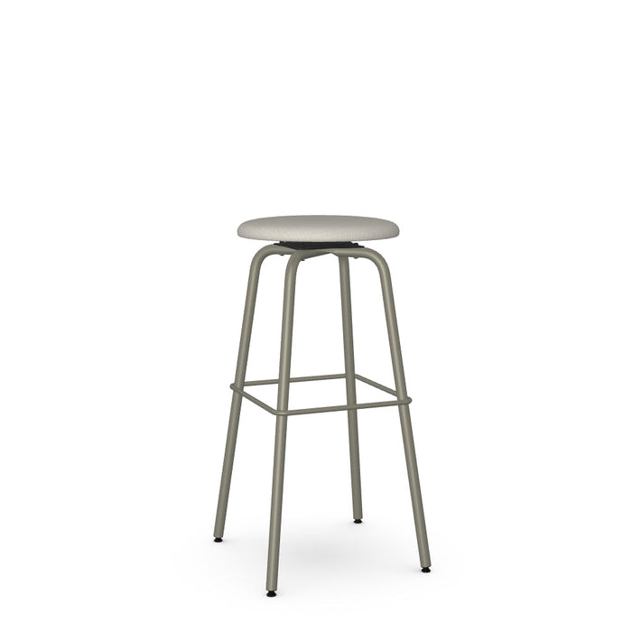 Button Swivel Spectator Stool -Upholstered