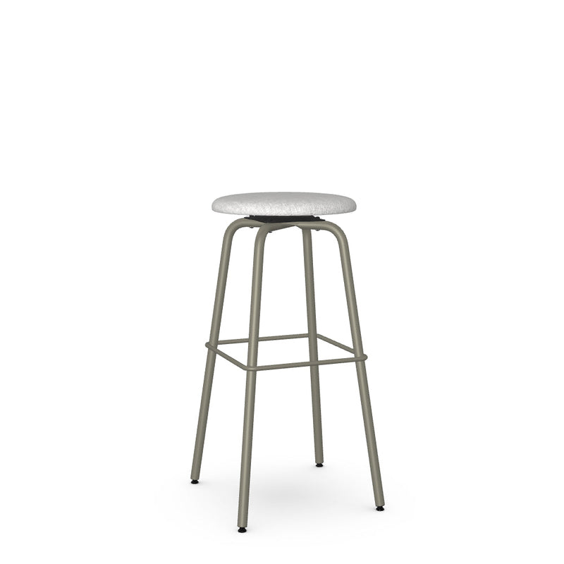 Button Swivel Spectator Stool -Upholstered