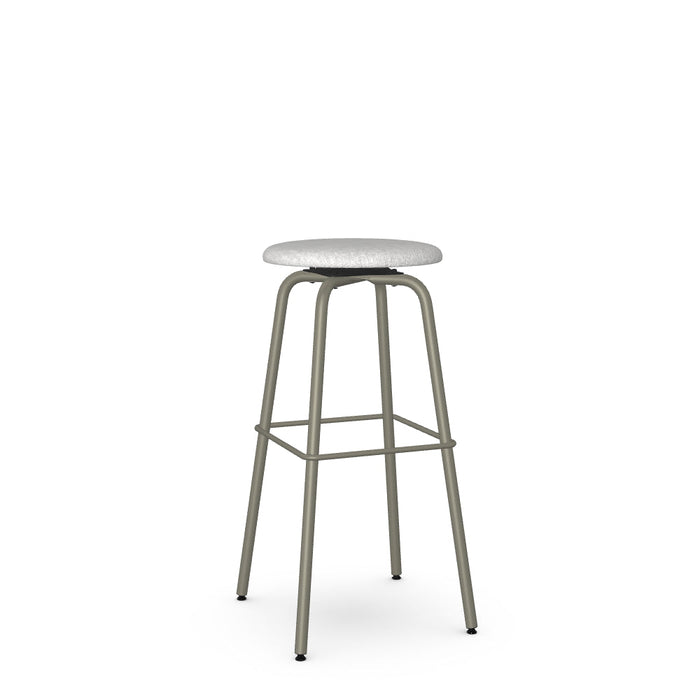 Button Swivel Spectator Stool -Upholstered