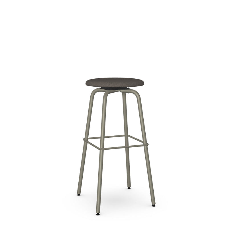 Button Swivel Spectator Stool -Upholstered
