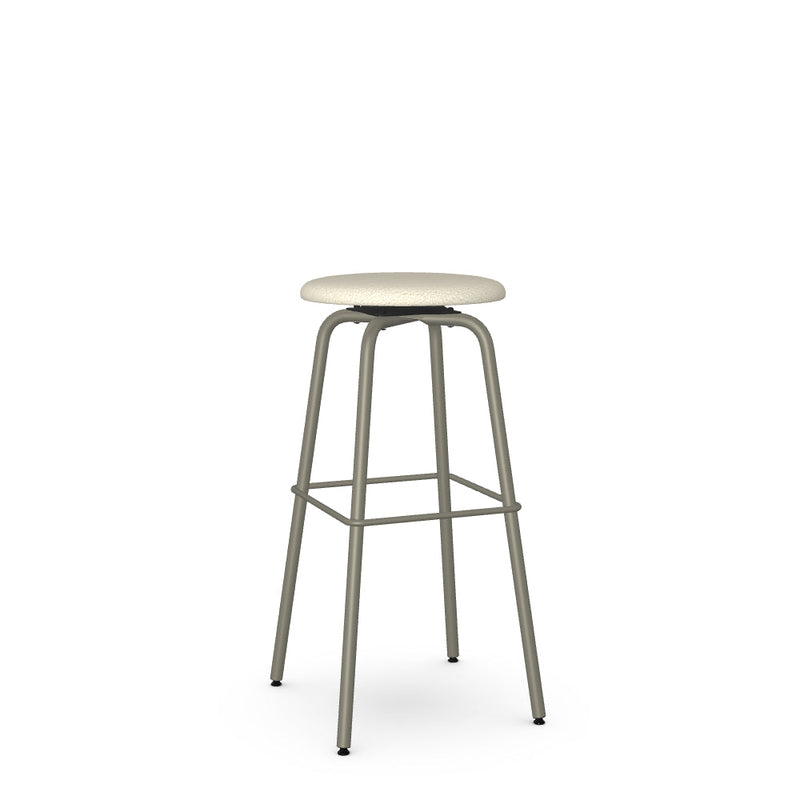 Button Swivel Spectator Stool -Upholstered