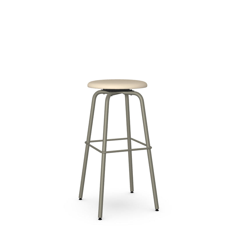 Button Swivel Spectator Stool -Upholstered