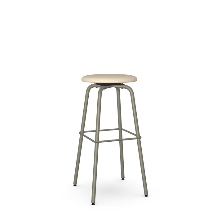 Button Swivel Spectator Stool -Upholstered