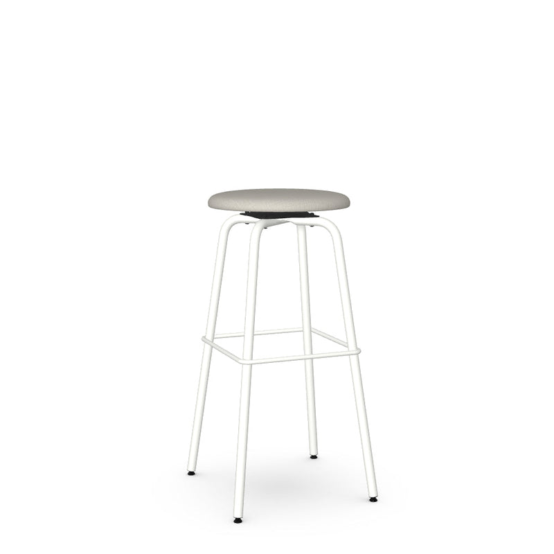 Button Swivel Spectator Stool -Upholstered