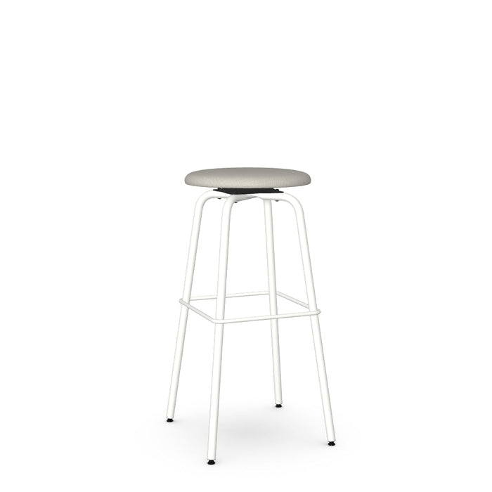 Button Swivel Spectator Stool -Upholstered