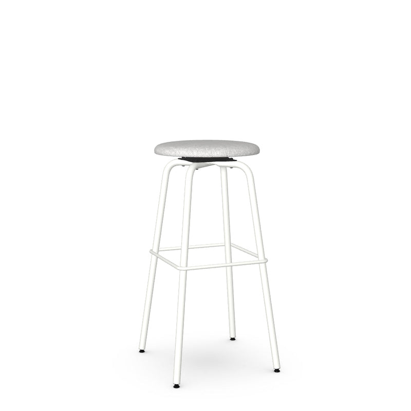 Button Swivel Spectator Stool -Upholstered