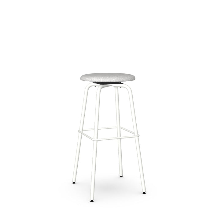 Button Swivel Spectator Stool -Upholstered
