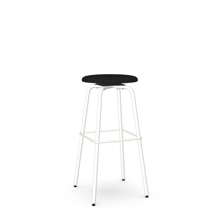 Button Swivel Spectator Stool -Upholstered