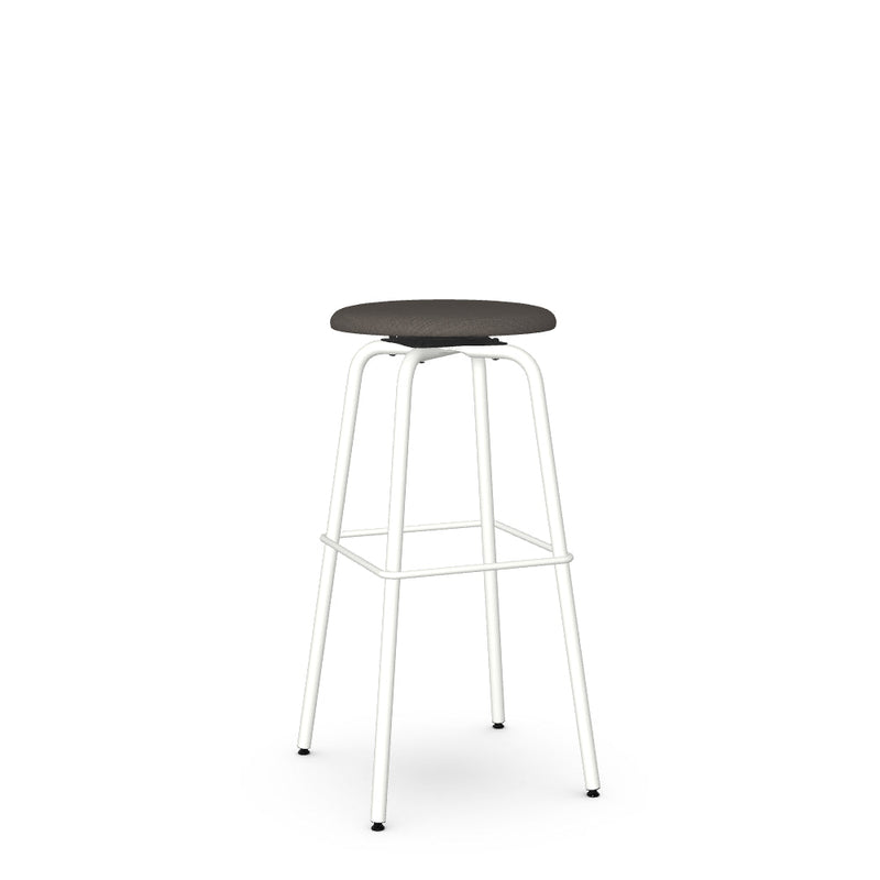Button Swivel Spectator Stool -Upholstered