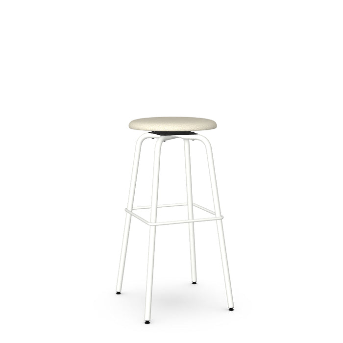 Button Swivel Spectator Stool -Upholstered