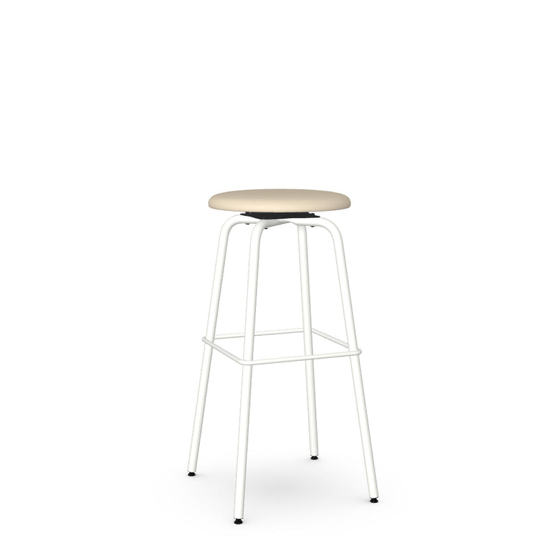 Button Swivel Spectator Stool -Upholstered