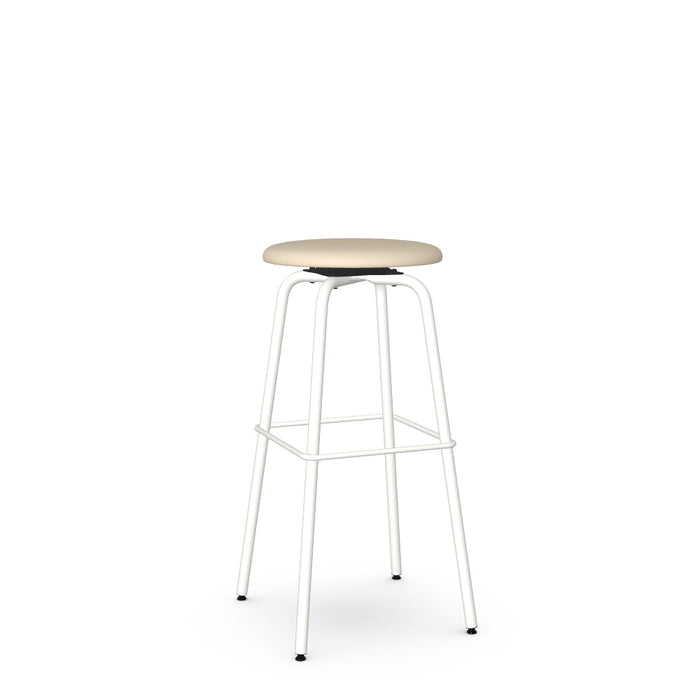 Button Swivel Spectator Stool -Upholstered