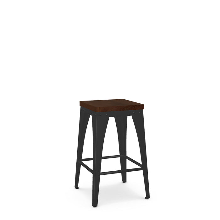 Upright Non-Swivel Counter Stool- Wood