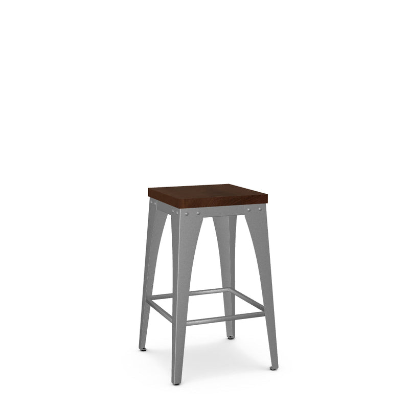 Upright Non-Swivel Counter Stool- Wood
