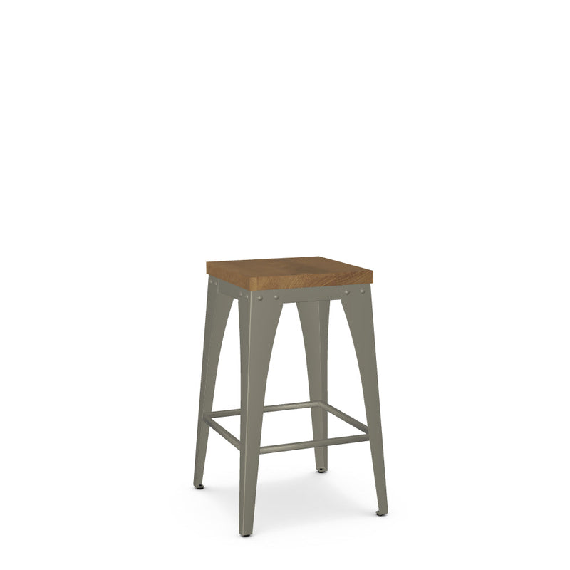 Upright Non-Swivel Counter Stool- Wood