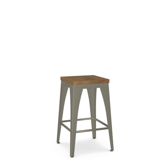Upright Non-Swivel Counter Stool- Wood