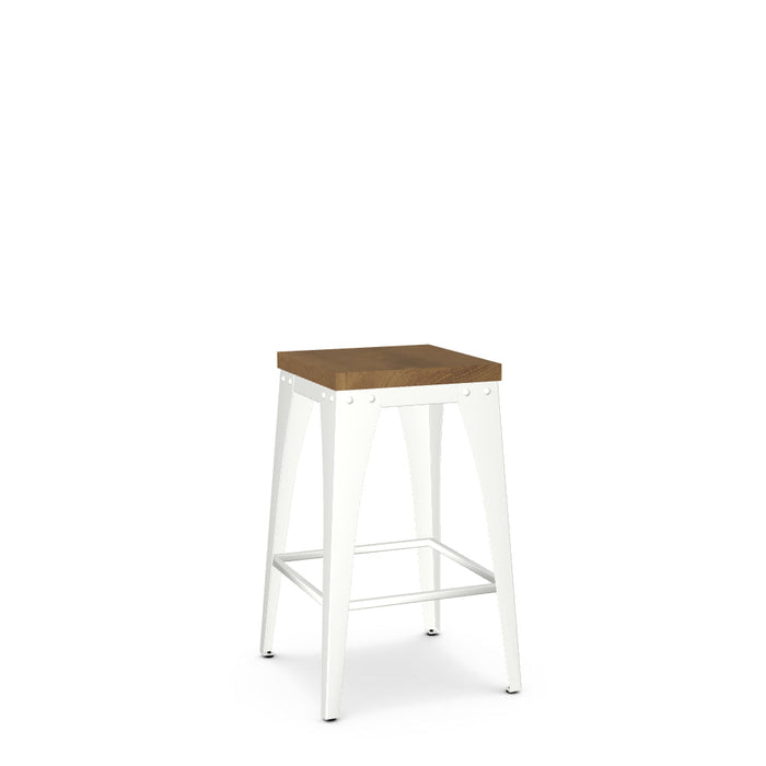 Upright Non-Swivel Counter Stool- Wood