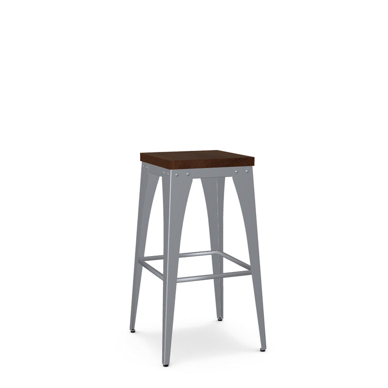 Upright Non-Swivel Bar Stool- Wood