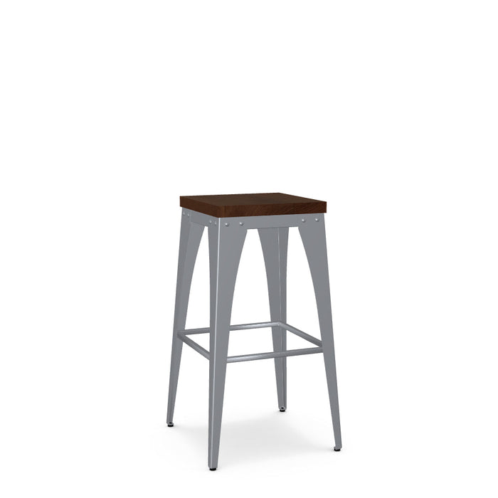 Upright Non-Swivel Bar Stool- Wood