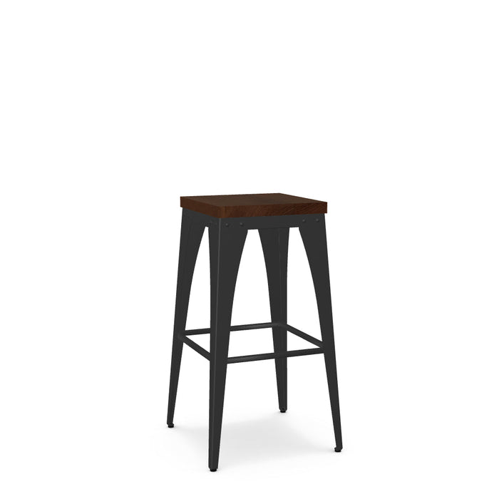 Upright Non-Swivel Bar Stool- Wood