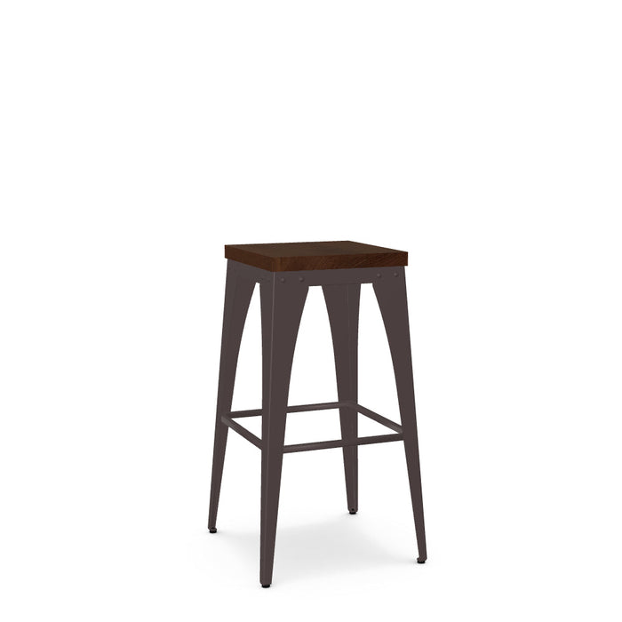 Upright Non-Swivel Bar Stool- Wood
