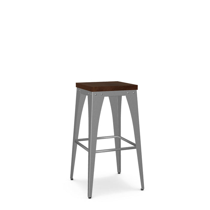Upright Non-Swivel Bar Stool- Wood