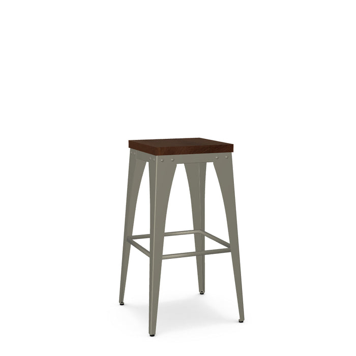 Upright Non-Swivel Bar Stool- Wood