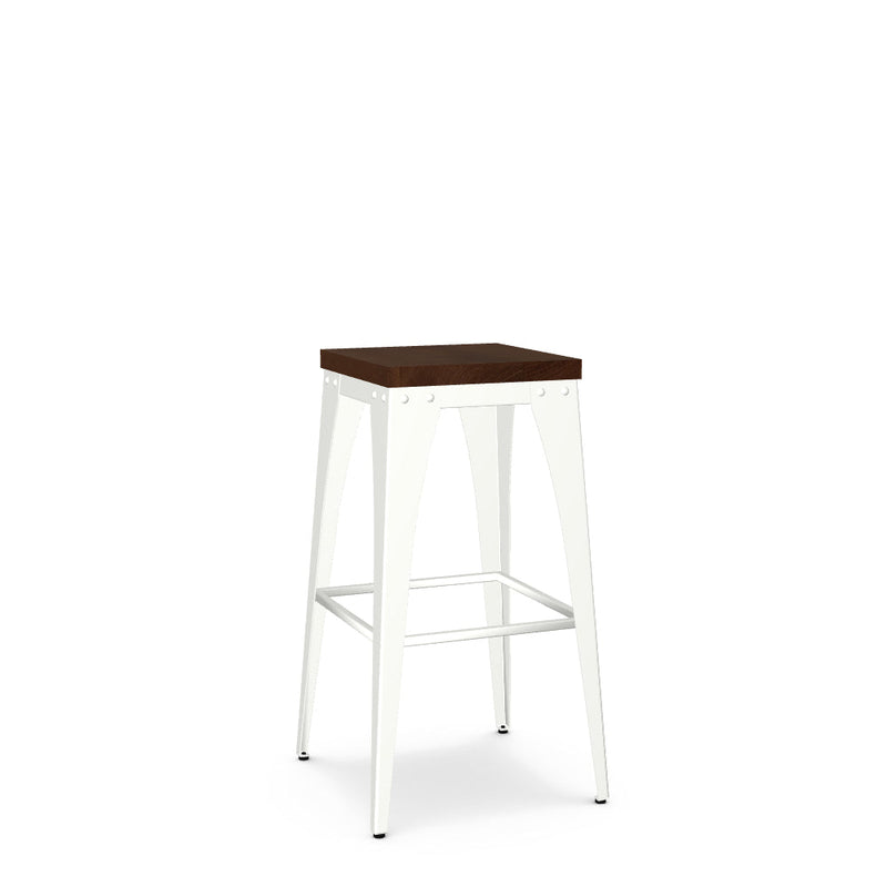 Upright Non-Swivel Bar Stool- Wood