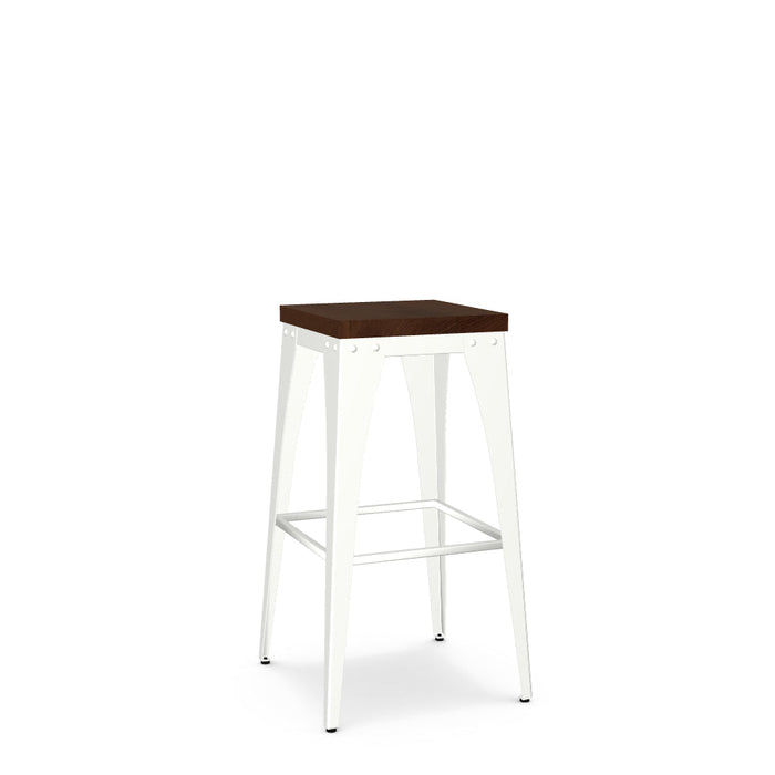 Upright Non-Swivel Bar Stool- Wood