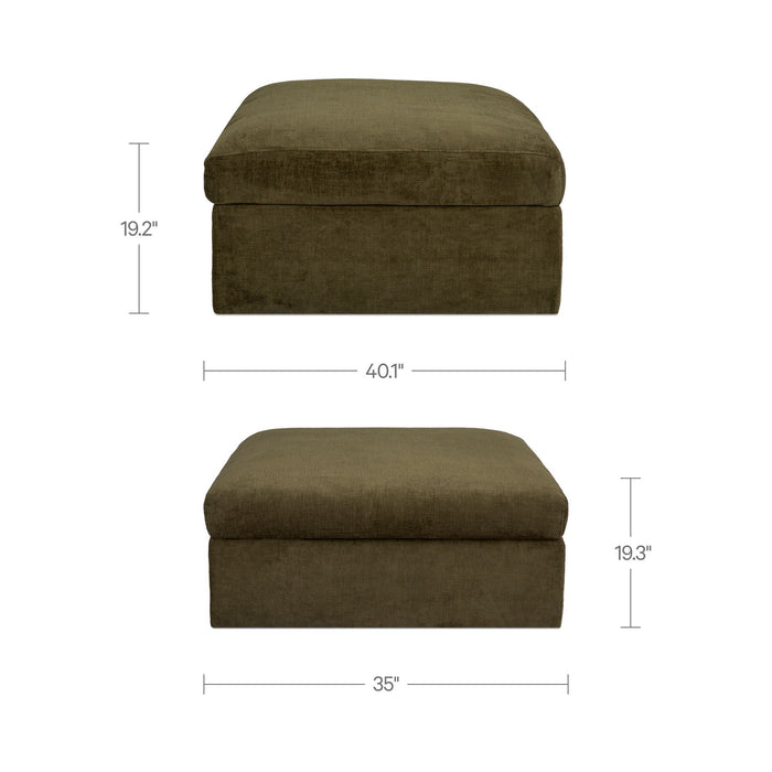 Swift - Storage Ottoman - Dark Green