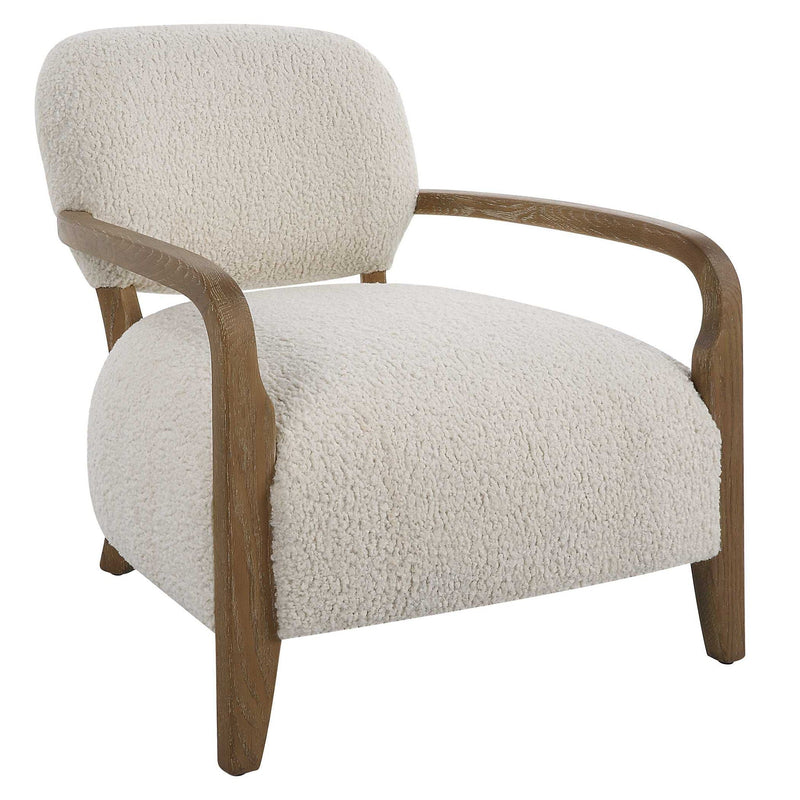 Telluride - Natural Shearling Accent Chair - Beige