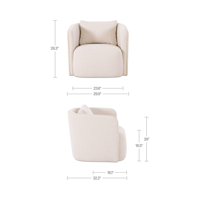 Cecil - Accent Chair - Warm White