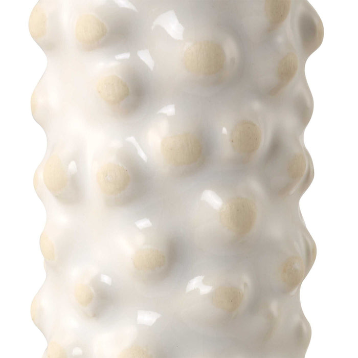 Makira - Cylindrical Sculptures (Set of 3) - Pearl Silver
