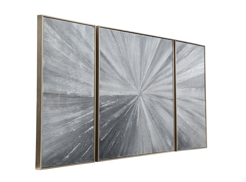 Cambric Canvas Art (Set of 3) - Dark Gray