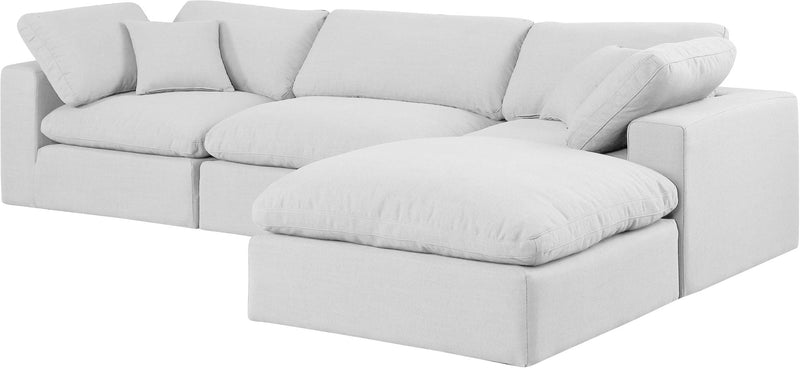Comfy - 4 Piece Linen Fabric Modular Sectional With Chaise