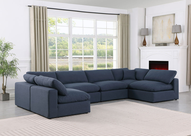 Comfy - 6 Piece Linen Modular Armless Sectional