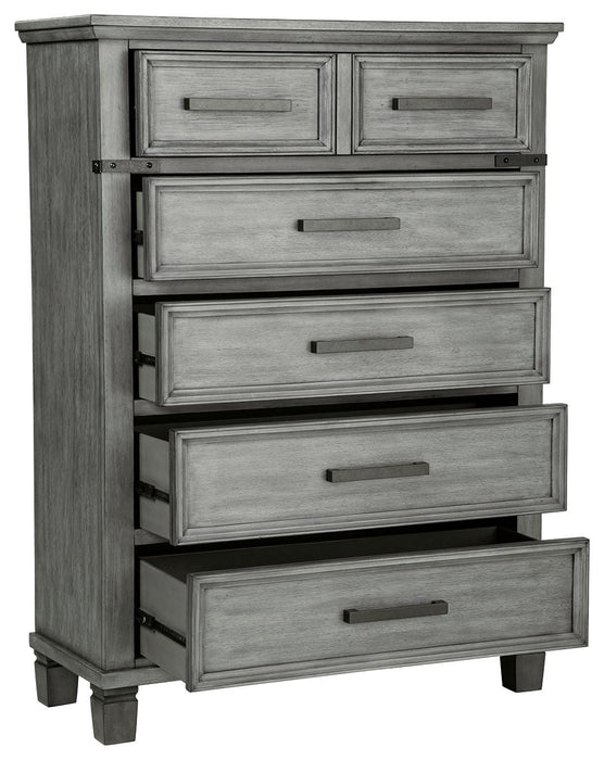 Russelyn - Five Drawer Chest - Gray