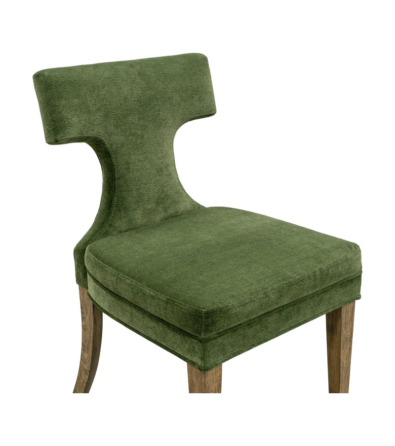 Oliver - Dining Chair (Set of 2) - Moss Green / Rustic Brown