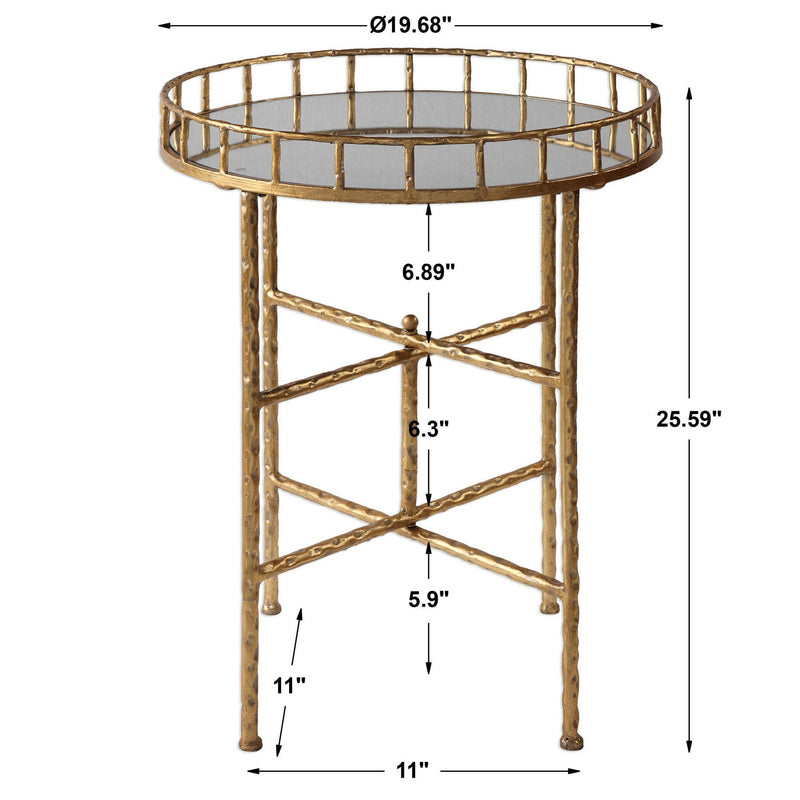 Tilly - Accent Table - Bright Gold