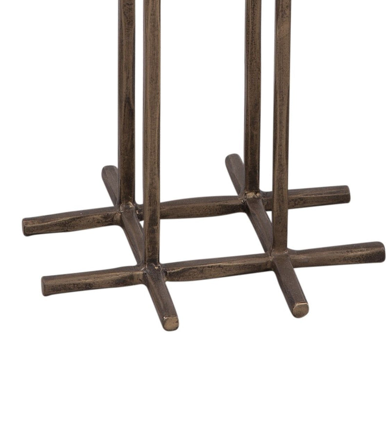 Xavier - Accent Table (Set of 2) - Antique Brass / White Marble