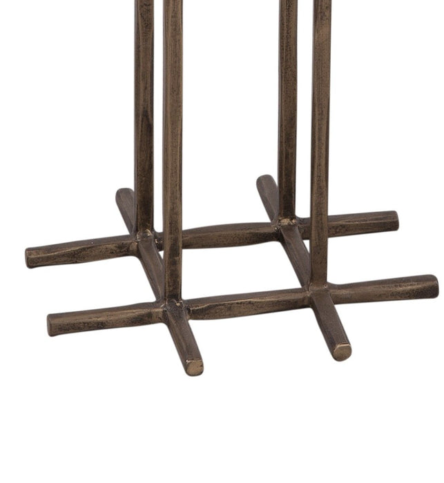Xavier - Accent Table (Set of 2) - Antique Brass / White Marble